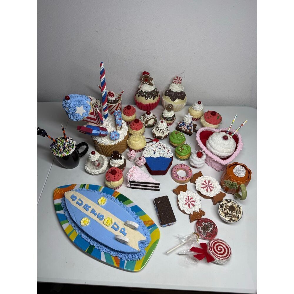 Handmade Fake Dessert Display Set Bakery Decor Cupcakes Candy Props Art